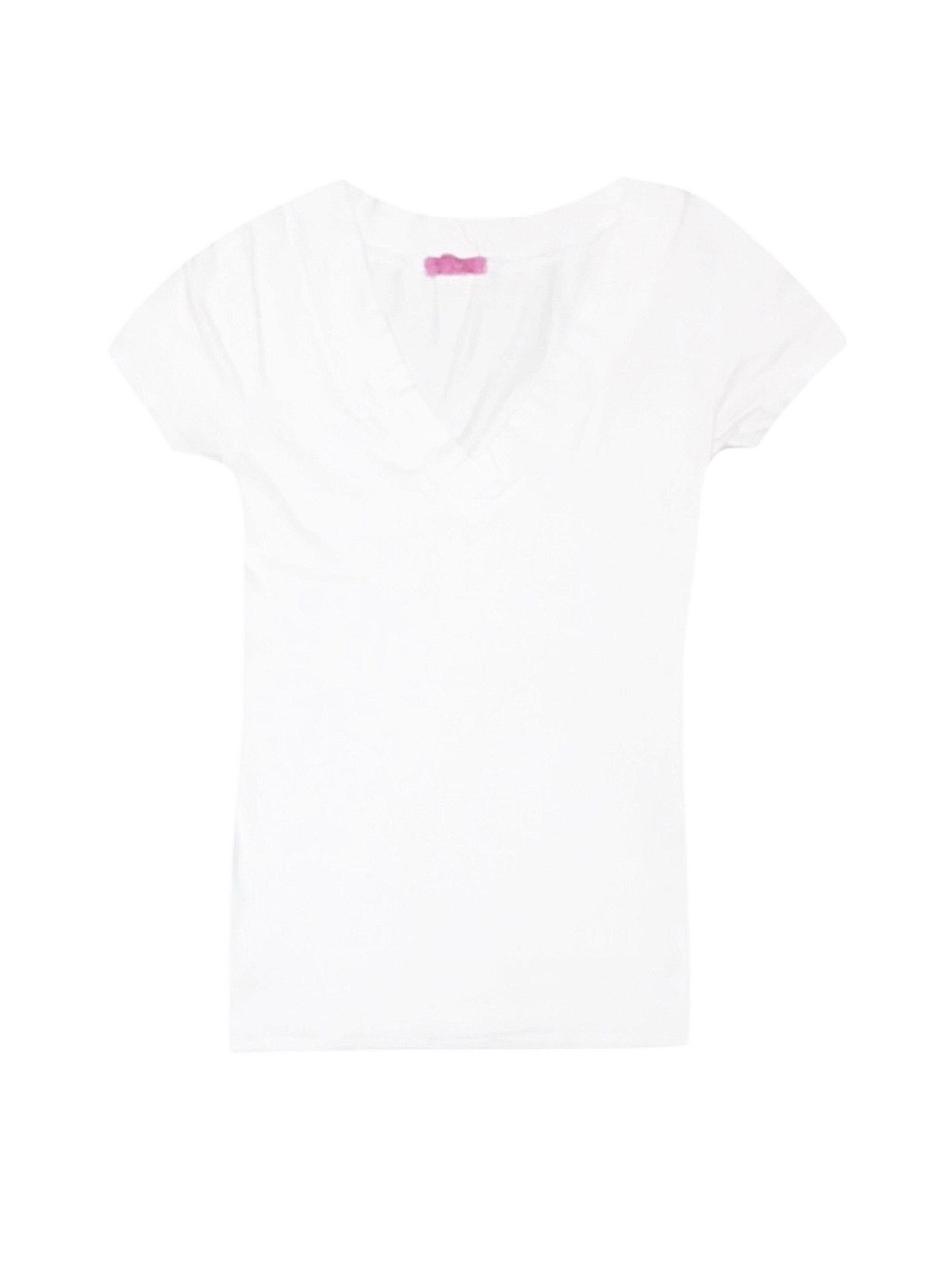 ZENANA White V-Neck Short Sleeve Top